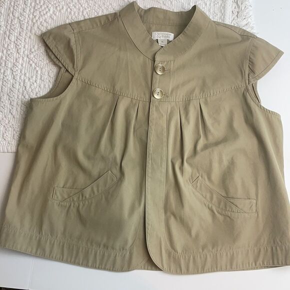 Christopher & Banks cap sleeve vest w buttons XL - Picture 11 of 11